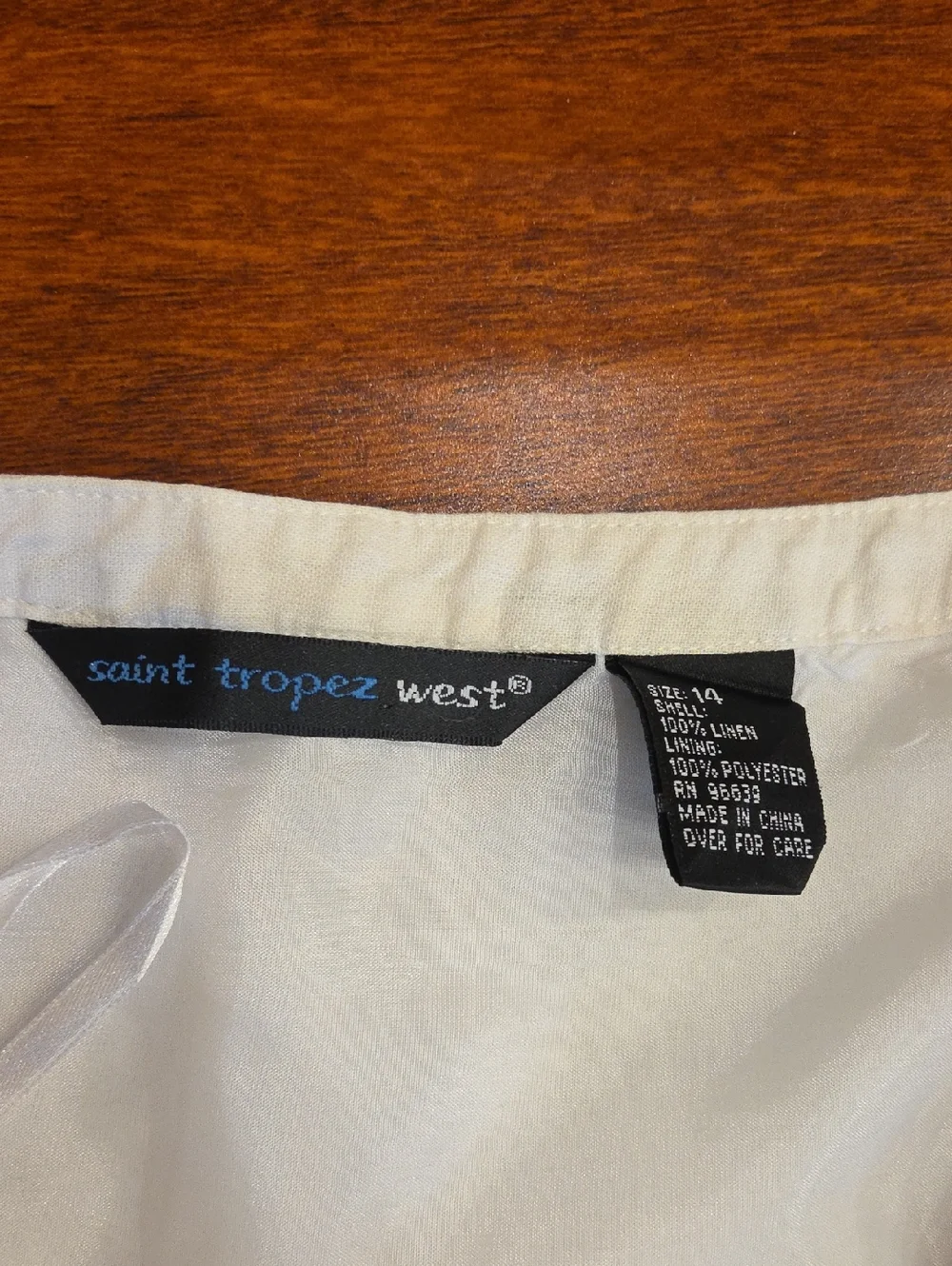 Saint Tropez West White A-Line Skirt Size 14 - Picture 3 of 4